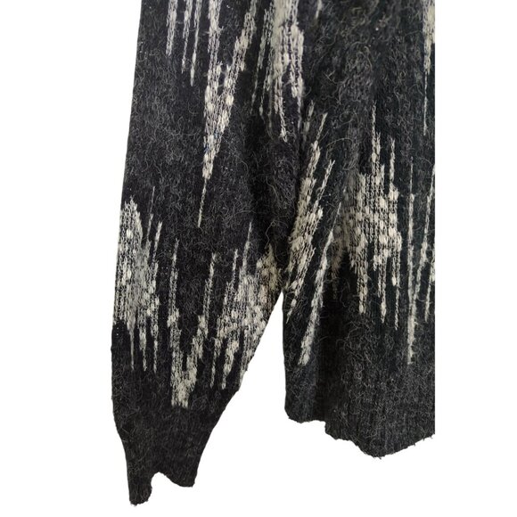 UNIFORM CODE black white Men's long sleeve Abstract Vintage 1990s‎ Cardigan XL - Picture 4 of 15